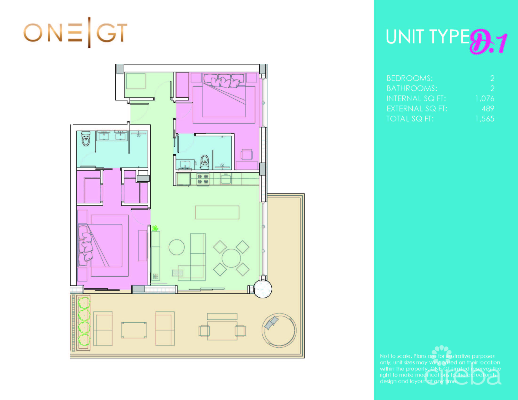 One|Gt Residences - Unit 624