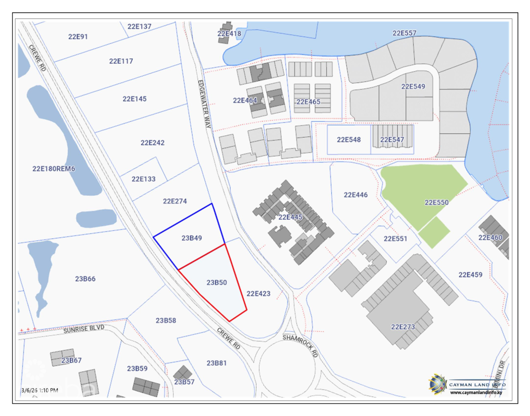 1.46 Acre Crewe Road/Grand Harbour Property. High Visibility!!!!